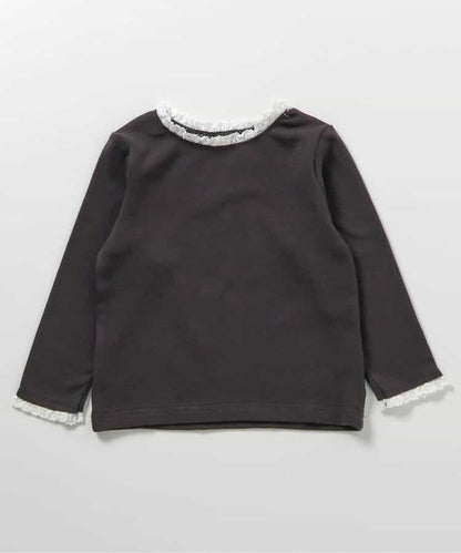 日本童裝 apres les cours 心型荷葉邊上衣 80-140cm 女童款 秋季 TOPS 聖誕紅/新年紅