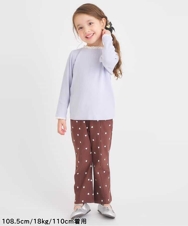 日本童裝 apres les cours 心型荷葉邊上衣 80-140cm 女童款 秋季 TOPS 聖誕紅/新年紅