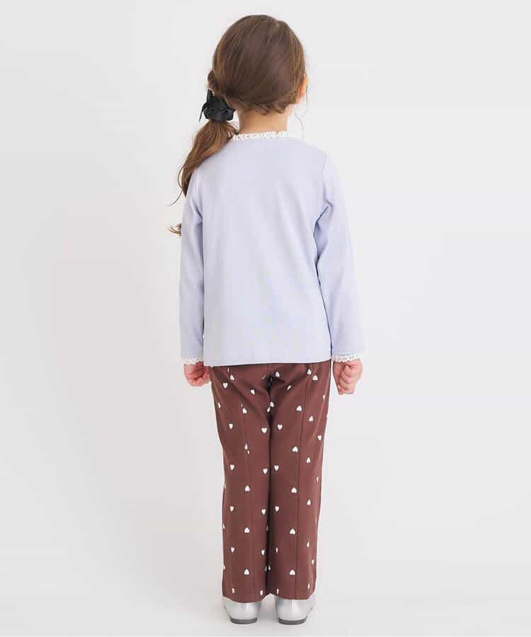 日本童裝 apres les cours 心型荷葉邊上衣 80-140cm 女童款 秋季 TOPS 聖誕紅/新年紅