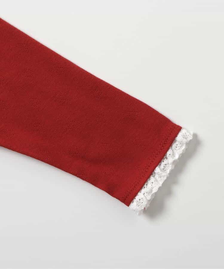 日本童裝 apres les cours 心型荷葉邊上衣 80-140cm 女童款 秋季 TOPS 聖誕紅/新年紅