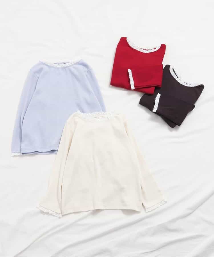日本童裝 apres les cours 心型荷葉邊上衣 80-140cm 女童款 秋季 TOPS 聖誕紅/新年紅