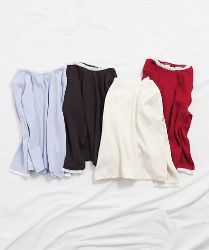 日本童裝 apres les cours 心型荷葉邊上衣 80-140cm 女童款 秋季 TOPS 聖誕紅/新年紅