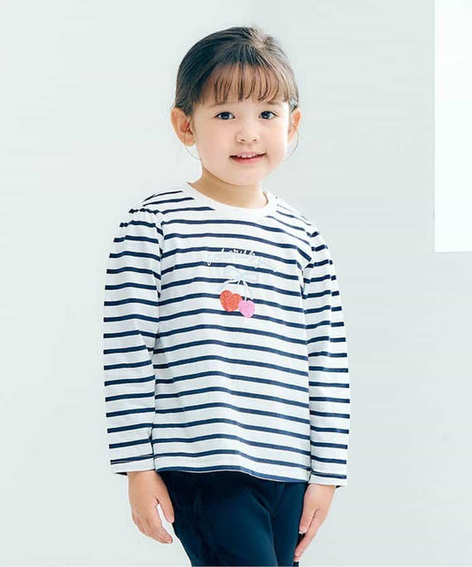 Japanese children's clothing apres les cours casual heart-shaped pocket shirt 80-130cm boys/girls summer TOPS 
