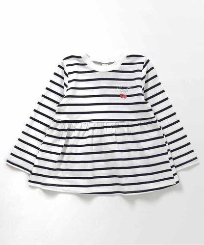 日本童裝 apres les cours 荷葉邊喇叭長袖上衣 80-140cm 女童款 秋季 TOPS 聖誕紅/新年紅