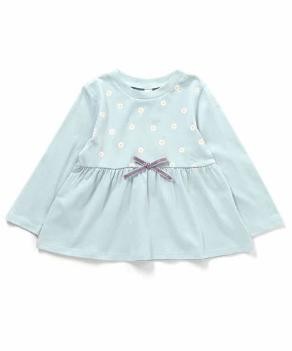 日本童裝 apres les cours 荷葉邊喇叭長袖上衣 80-140cm 女童款 秋季 TOPS 聖誕紅/新年紅