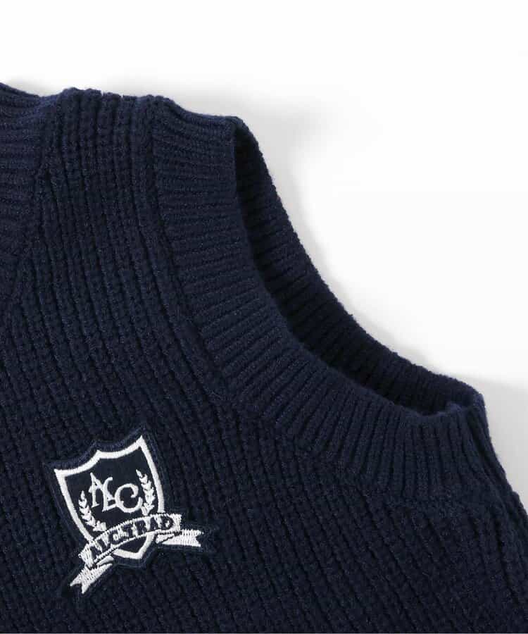 日本童裝 apres les cours 針織背心及條紋領上衣套裝 80-130cm 男童款 秋季 TOPS