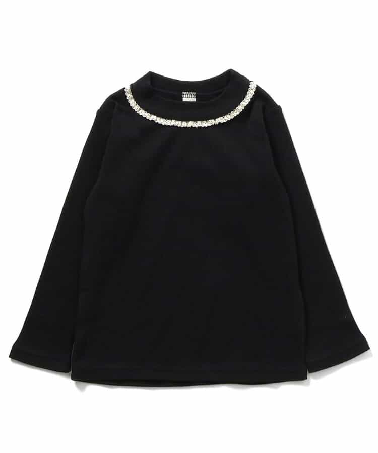 日本童裝 apres les cours 荷葉邊領羅紋上衣 80-140cm 女童款 秋季 TOPS