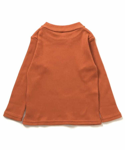 日本童裝 apres les cours 荷葉邊領羅紋上衣 80-140cm 女童款 秋季 TOPS