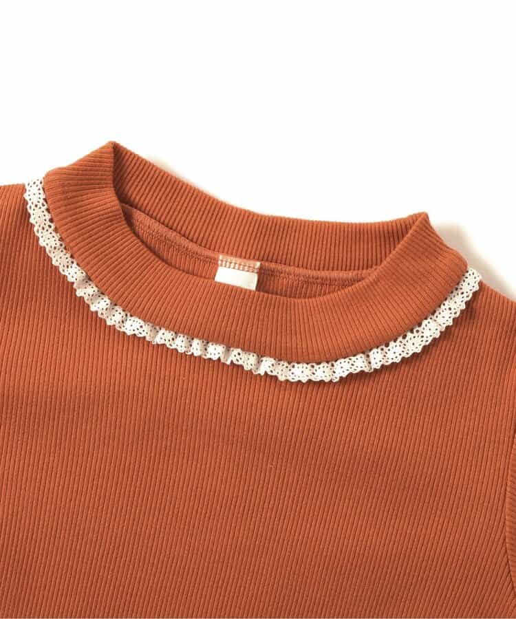 日本童裝 apres les cours 荷葉邊領羅紋上衣 80-140cm 女童款 秋季 TOPS