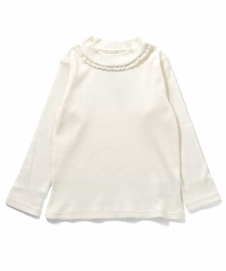 日本童裝 apres les cours 荷葉邊領羅紋上衣 80-140cm 女童款 秋季 TOPS