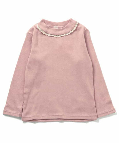日本童裝 apres les cours 荷葉邊領羅紋上衣 80-140cm 女童款 秋季 TOPS