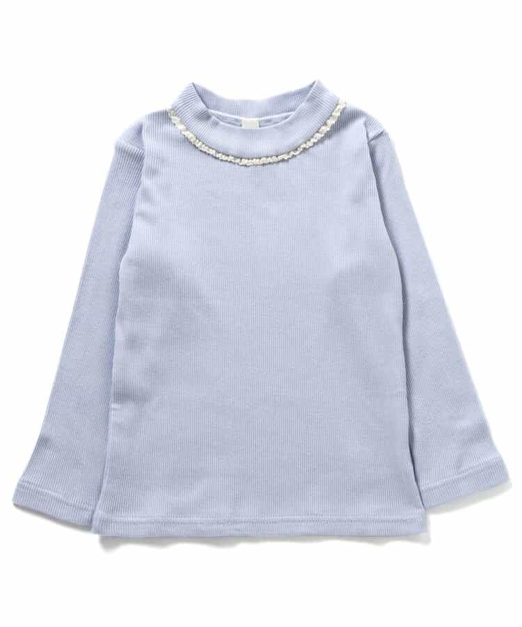 日本童裝 apres les cours 荷葉邊領羅紋上衣 80-140cm 女童款 秋季 TOPS