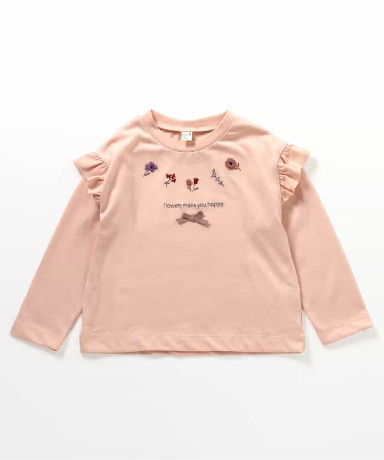 日本童裝 apres les cours 肩部荷葉邊長袖上衣 80-140cm 女童款 秋季 TOPS