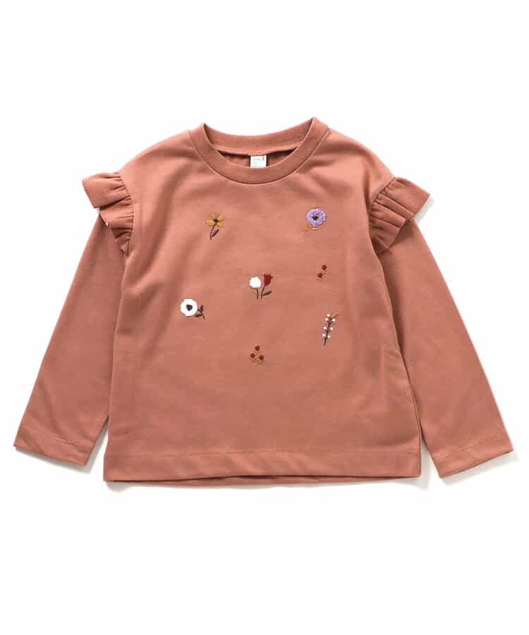 日本童裝 apres les cours 肩部荷葉邊長袖上衣 80-140cm 女童款 秋季 TOPS