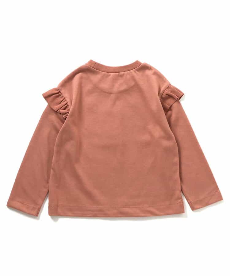 日本童裝 apres les cours 肩部荷葉邊長袖上衣 80-140cm 女童款 秋季 TOPS