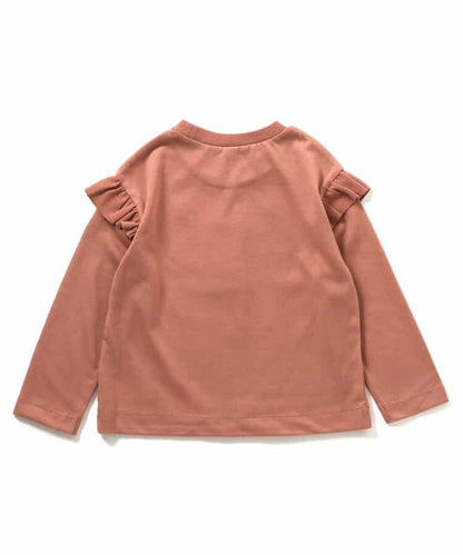 日本童裝 apres les cours 肩部荷葉邊長袖上衣 80-140cm 女童款 秋季 TOPS