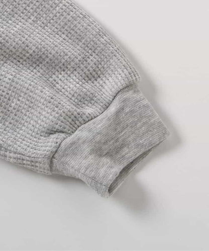 日本童裝 apres les cours 華夫格荷葉邊上衣 80-140cm 女童款 秋季 TOPS