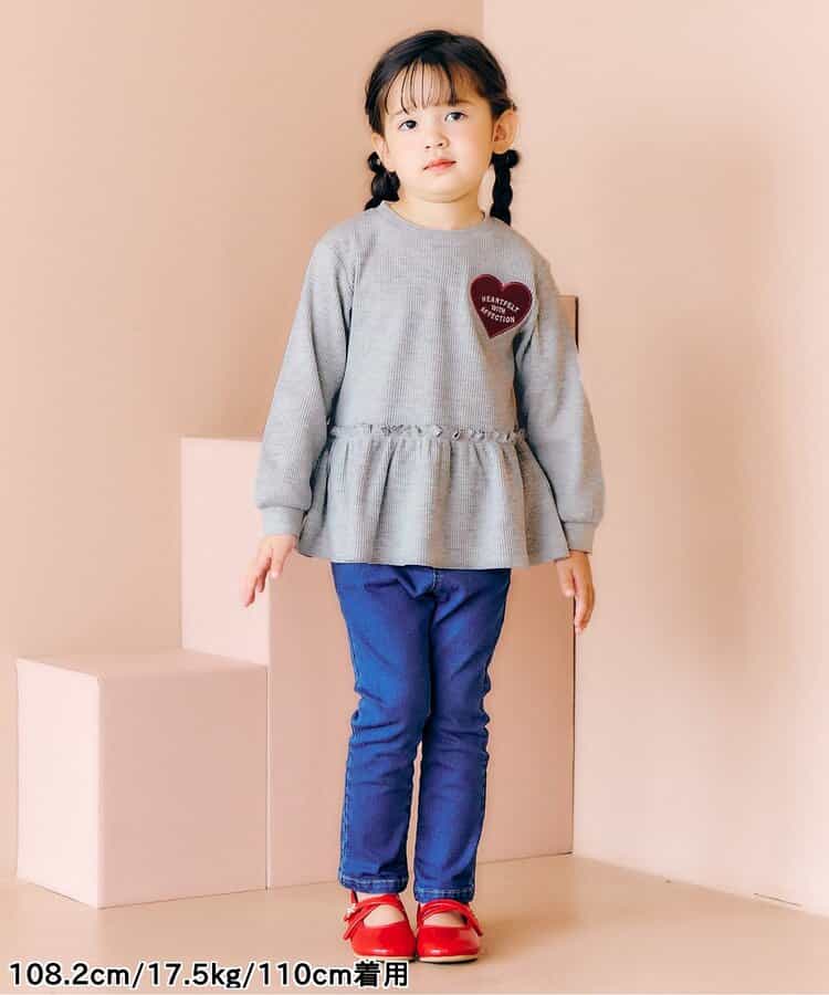 日本童裝 apres les cours 華夫格荷葉邊上衣 80-140cm 女童款 秋季 TOPS