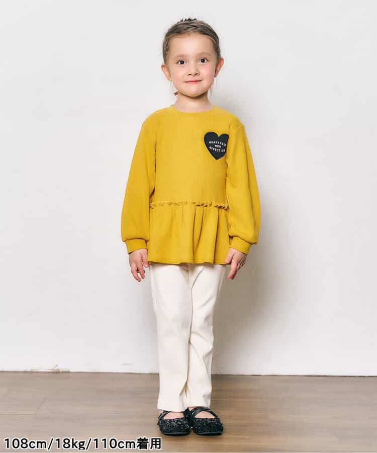 日本童裝 apres les cours 華夫格荷葉邊上衣 80-140cm 女童款 秋季 TOPS