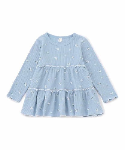 日本童裝 apres les cours 華夫格上衣 80-140cm 女童款 秋季 TOPS 聖誕紅/新年紅