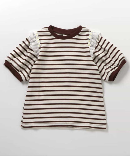 Japanese children's clothing apres les cours casual heart-shaped pocket shirt 80-130cm boys/girls summer TOPS 