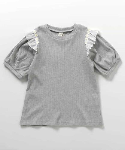Japanese children's clothing apres les cours casual heart-shaped pocket shirt 80-130cm boys/girls summer TOPS 