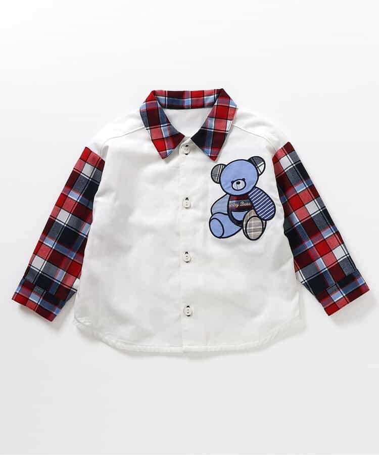日本童裝 apres les cours x tiny bear 襯衫 80-120cm 男童款 初生嬰兒 秋季 TOPS
