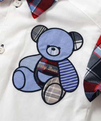 日本童裝 apres les cours x tiny bear 襯衫 80-120cm 男童款 初生嬰兒 秋季 TOPS
