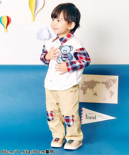 日本童裝 apres les cours x tiny bear 襯衫 80-120cm 男童款 初生嬰兒 秋季 TOPS