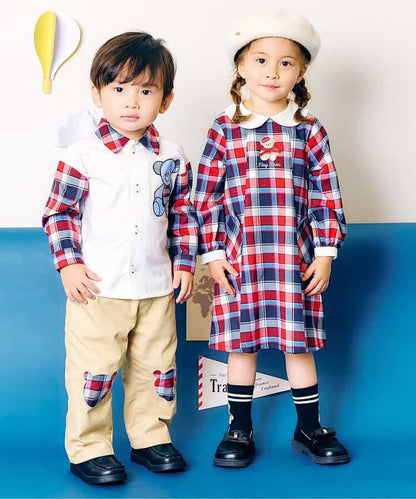 日本童裝 apres les cours x tiny bear 襯衫 80-120cm 男童款 初生嬰兒 秋季 TOPS