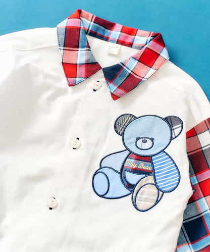 日本童裝 apres les cours x tiny bear 襯衫 80-120cm 男童款 初生嬰兒 秋季 TOPS