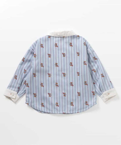 日本童裝 apres les cours x tiny bear 襯衫 80-120cm 男童款 初生嬰兒 秋季 TOPS