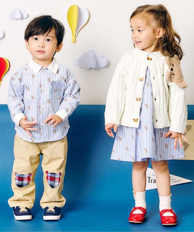 日本童裝 apres les cours x tiny bear 襯衫 80-120cm 男童款 初生嬰兒 秋季 TOPS