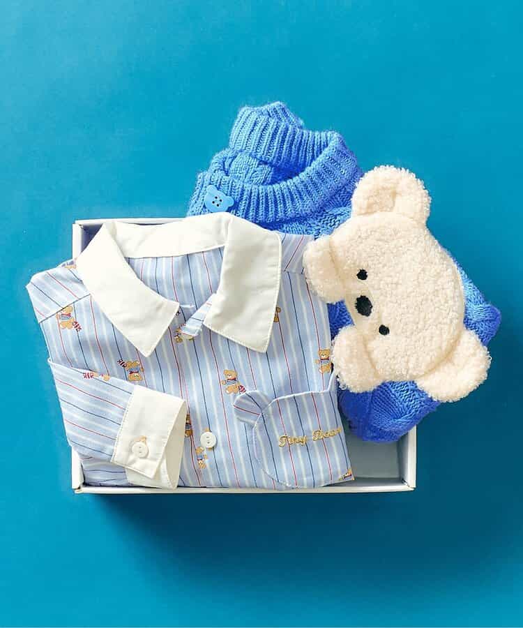 日本童裝 apres les cours x tiny bear 襯衫 80-120cm 男童款 初生嬰兒 秋季 TOPS
