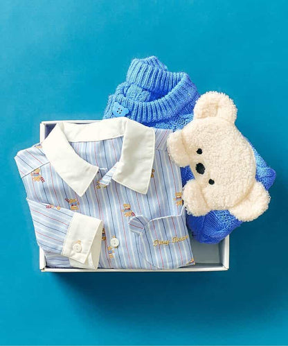 日本童裝 apres les cours x tiny bear 襯衫 80-120cm 男童款 初生嬰兒 秋季 TOPS