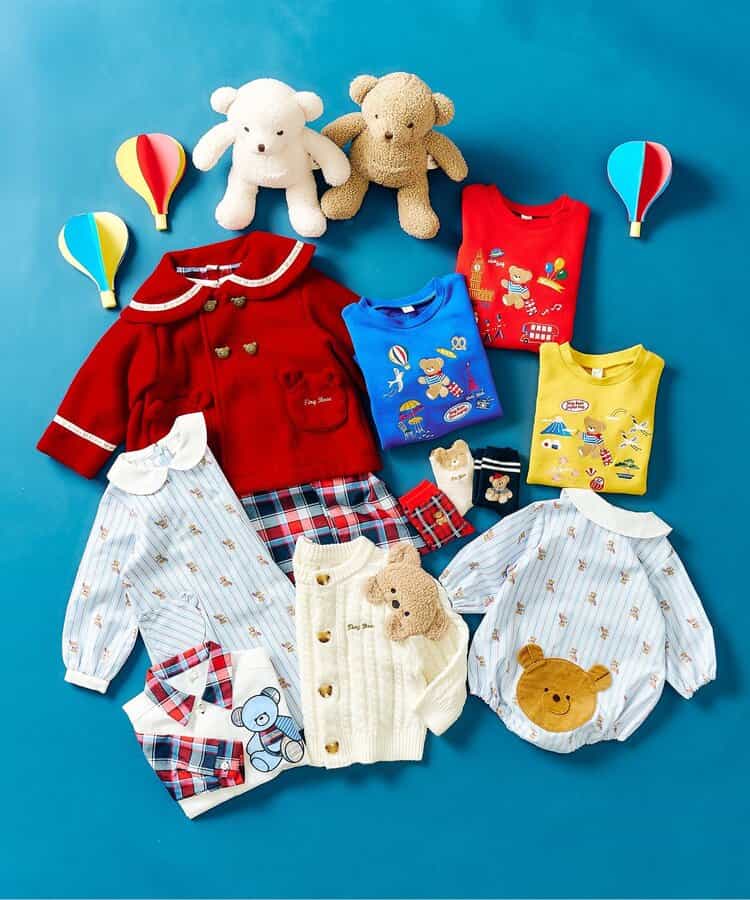 日本童裝 apres les cours x tiny bear 襯衫 80-120cm 男童款 初生嬰兒 秋季 TOPS