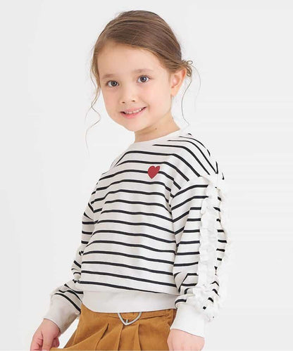 日本童裝 apres les cours 波浪手袖衛衣 80-140cm 女童款 秋季 TOPS