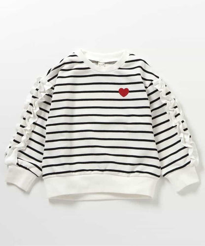 日本童裝 apres les cours 波浪手袖衛衣 80-140cm 女童款 秋季 TOPS