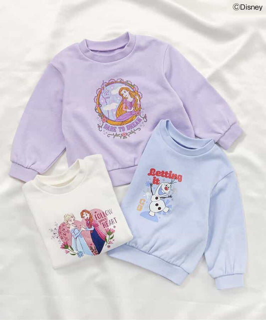 日本童裝 apres les cours x Disney 公主衛衣 80-140cm 女童款 秋季 TOPS