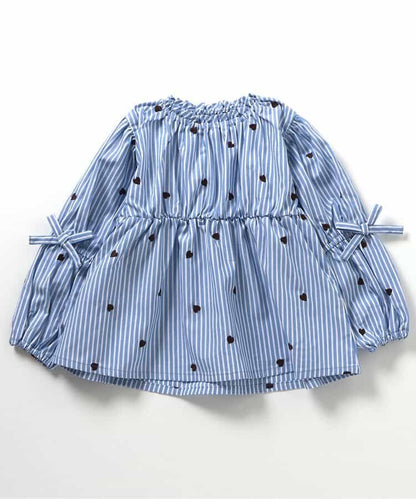 日本童裝 apres les cours 蝴蝶結刺繡上衣 80-140cm 女童款 秋季 TOPS