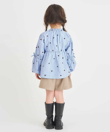 日本童裝 apres les cours 蝴蝶結刺繡上衣 80-140cm 女童款 秋季 TOPS