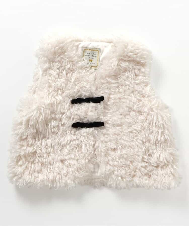 日本童裝 apres les cours 毛毛背心外套 90-140cm 女童款 秋季 OUTERWEAR
