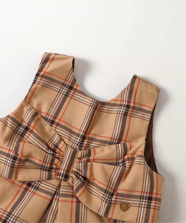 日本童裝 apres les cours 格仔背心連身裙 80-140cm 女童款 秋季 DRESSES