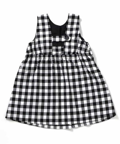 日本童裝 apres les cours 格仔背心連身裙 80-140cm 女童款 秋季 DRESSES
