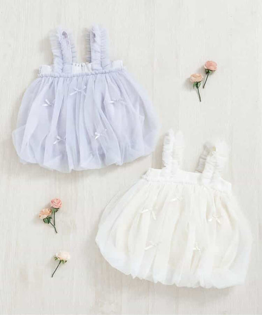 日本童裝 apres les cours 吊帶泡泡紗裙 70-80cm 女童款 初生嬰兒 秋季 DRESSES