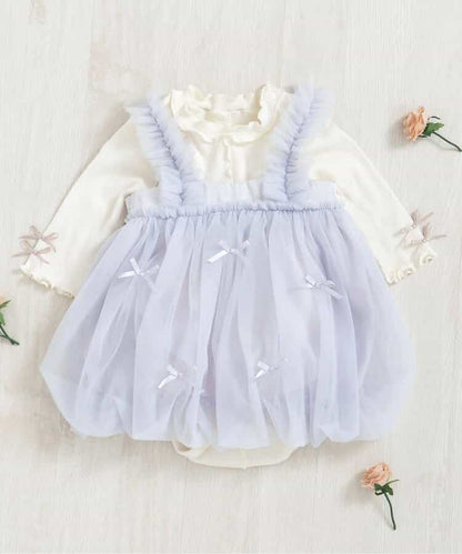 日本童裝 apres les cours 吊帶泡泡紗裙 70-80cm 女童款 初生嬰兒 秋季 DRESSES