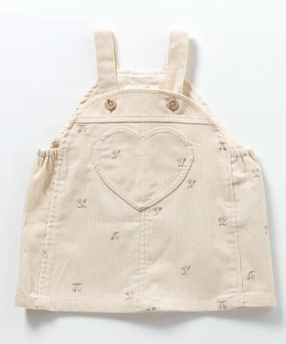 日本童裝 apres les cours 刺繡圖案吊帶裙 70-80cm 女童款 初生嬰兒 秋季 DRESSES