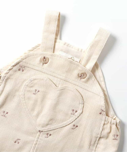 日本童裝 apres les cours 刺繡圖案吊帶裙 70-80cm 女童款 初生嬰兒 秋季 DRESSES