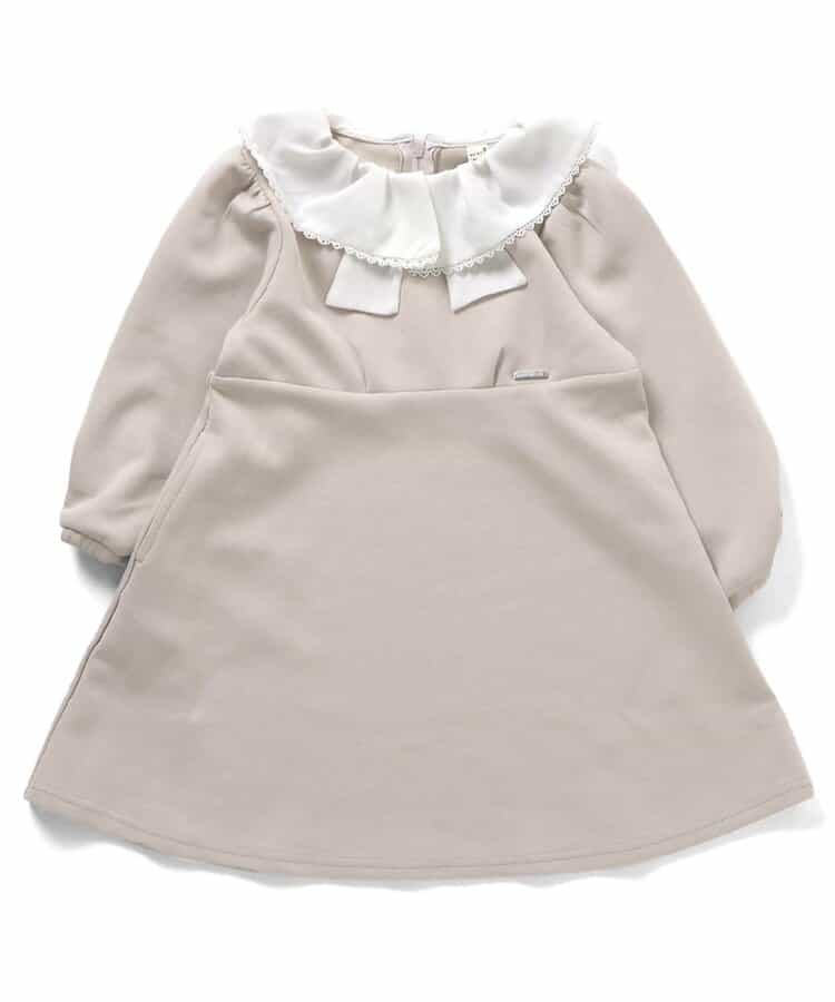 日本童裝 apres les cours 絲帶領連身裙 80-140cm 女童款 秋季 DRESSES 面試/宴會/表演