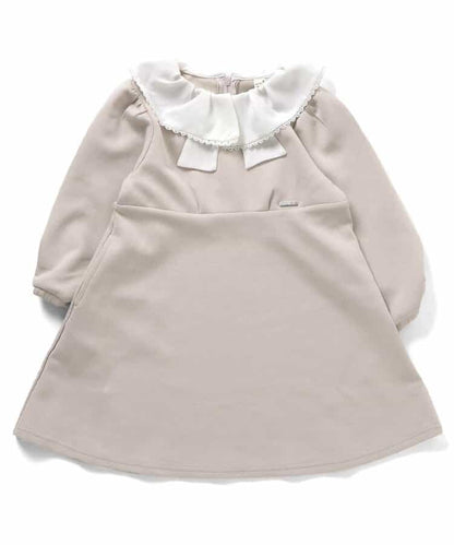 日本童裝 apres les cours 絲帶領連身裙 80-140cm 女童款 秋季 DRESSES 面試/宴會/表演